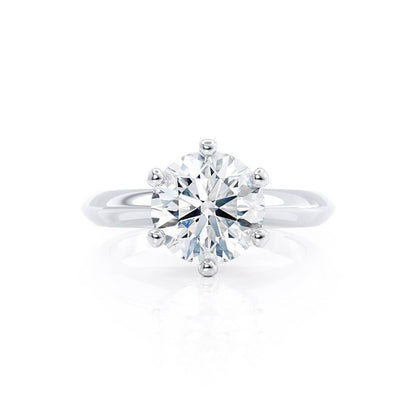 1.0 CT Round Shaped Moissanite Solitaire Style Engagement Ring 3