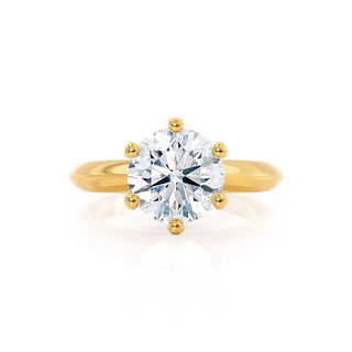 1.0 CT Round Shaped Moissanite Solitaire Style Engagement Ring 3