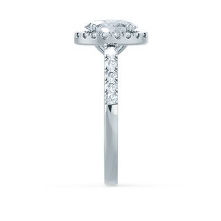 1.50 CT Oval Shaped Moissanite Halo Style Engagement Ring 3