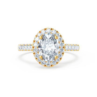 1.50 CT Oval Shaped Moissanite Halo Style Engagement Ring 4
