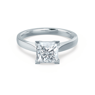 1.50 CT Princess Shaped Moissanite Solitaire Engagement Ring 3