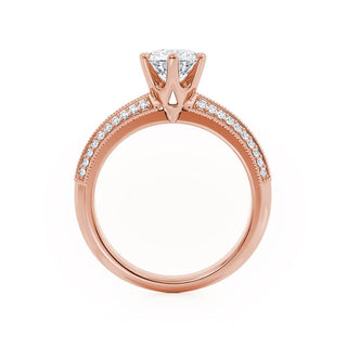 1.50 CT Round Shaped Pave Style Moissanite Engagement Ring 5