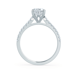 1.20 CT Round Shaped Pave Style Moissanite Engagement Ring 1