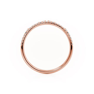 0.21 CT Round Shaped Moissanite Vintage Style Wedding Band 5