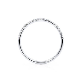 0.21 CT Round Shaped Moissanite Vintage Style Wedding Band 5