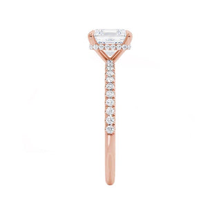 1.20 CT Princess Shaped Moissanite Hidden Halo Style Engagement Ring 1