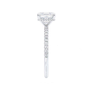 1.50 CT Princess Shaped Moissanite Hidden Halo Engagement Ring 1