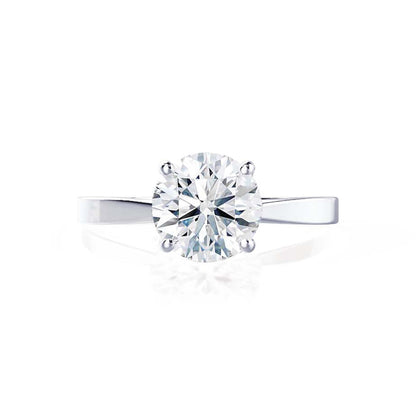 1.50 CT Round Shaped Moissanite Solitaire Style Engagement Ring 2