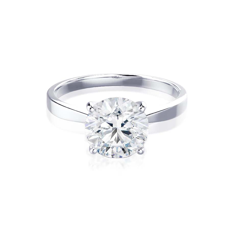 1.50 CT Round Shaped Moissanite Solitaire Style Engagement Ring 5