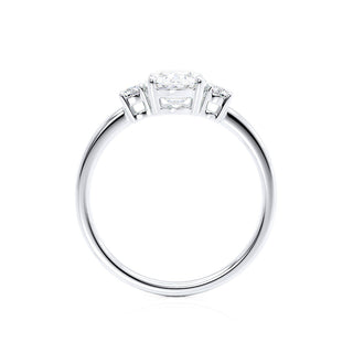 1.75 CT Oval Shaped Moissanite Three Stone Style Engagement Ring 4