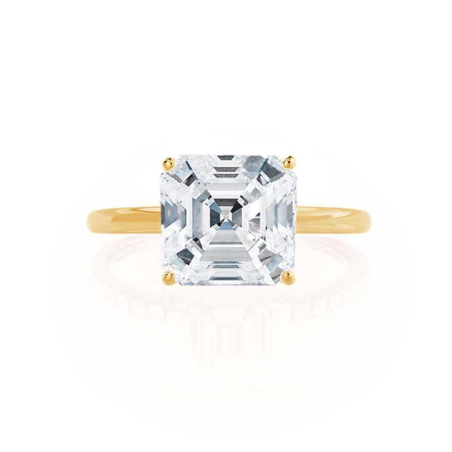 1.80 CT Asscher Shaped Moissanite Solitaire Style Engagement Ring 3