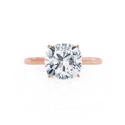 2.0 CT Cushion Shaped Moissanite Solitaire Style Engagement Ring 4