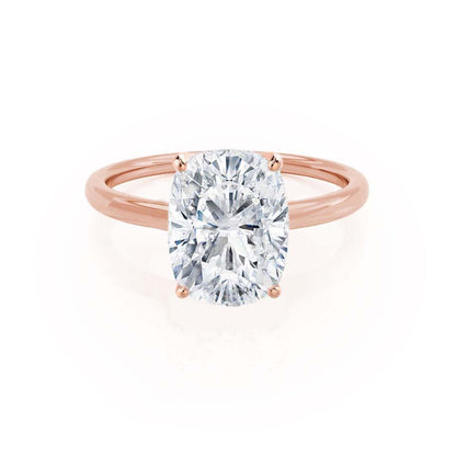 3.0 CT Elongated Cushion shaped Moissanite Solitaire Style Engagement Ring 4