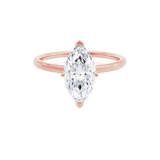 1.0 CT Marquise Shaped Moissanite Solitaire Engagement Ring 1