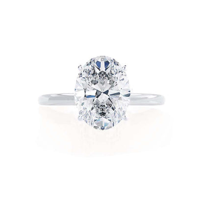 2.10 CT Oval Shaped Moissanite Solitaire Engagement Ring 4