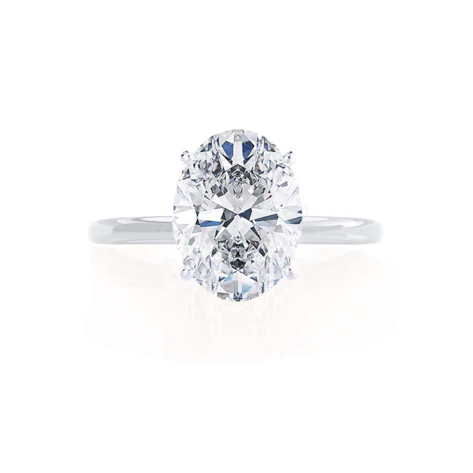 1.50 CT Oval Shaped Moissanite Solitaire Engagement Ring 4