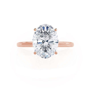 0.90 CT Oval Shaped Moissanite Solitaire Style Engagement Ring 6