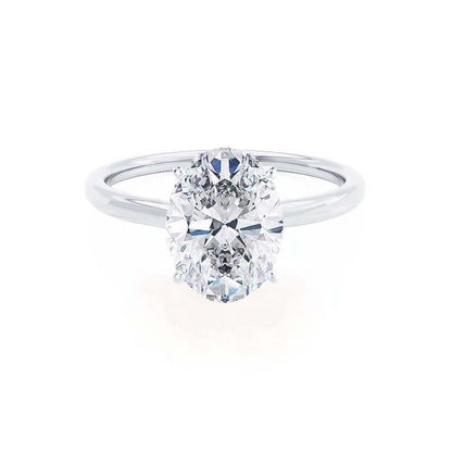 1.50 CT Oval Shaped Moissanite Solitaire Engagement Ring 5