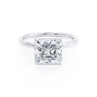1.50 CT Princess Shaped Moissanite Solitaire Engagement Ring 4