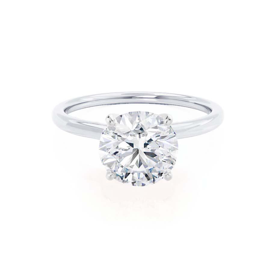 1.20 CT Round Shaped Moissanite Solitaire Style Engagement Ring 6