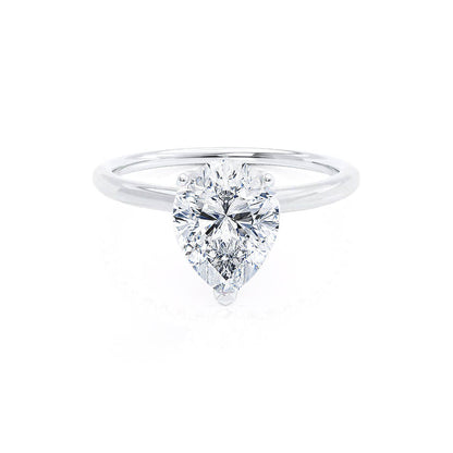 2.10 CT Pear Shaped Moissanite Solitaire Engagement Ring 1