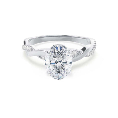 1.50 CT Oval Shaped Moissanite Solitaire Twisted Style Engagement Ring 5