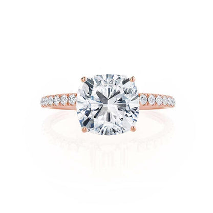 0.8 CT Cushion Shaped Moissanite Solitaire Style Engagement Ring 2