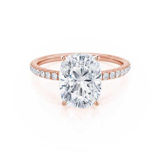 1.75 CT Oval Shaped Pave Style Moissanite Engagement Ring 2