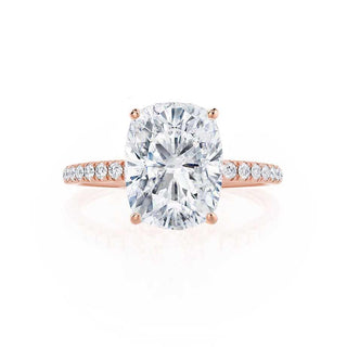 1.75 CT Oval Shaped Pave Style Moissanite Engagement Ring 3