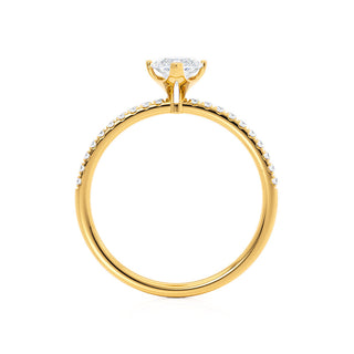 1.0 CT Marquise Shaped Moissanite Solitaire Style Engagement Ring 4