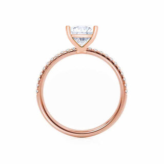 1.50 CT Princess Shaped Pave Style Moissanite Engagement Ring 3