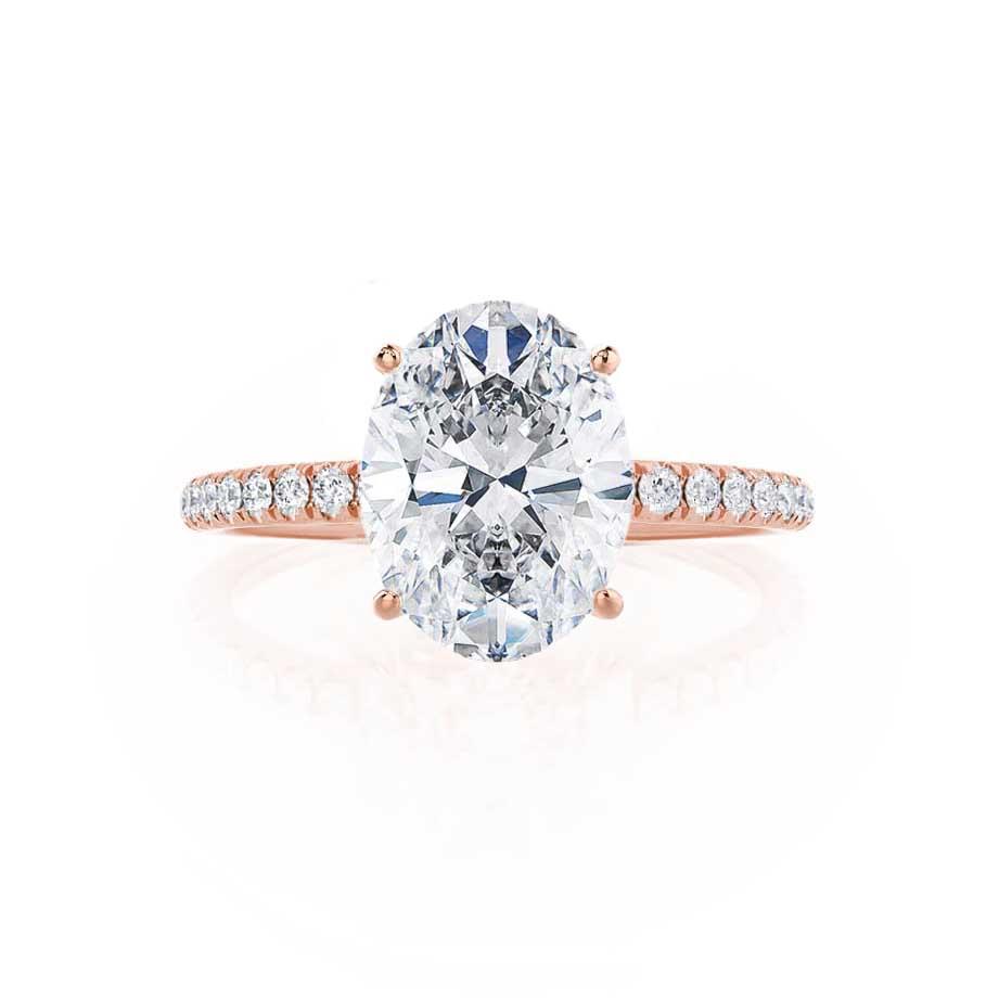 0.90 CT Oval Shaped Moissanite Solitaire Style Engagement Ring 6