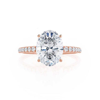 0.90 CT Oval Shaped Moissanite Solitaire Style Engagement Ring 6