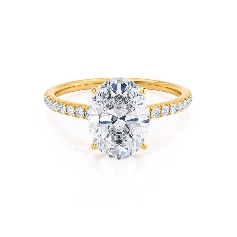 0.90 CT Oval Shaped Moissanite Solitaire Engagement Ring 5