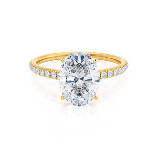 0.90 CT Oval Shaped Moissanite Solitaire Engagement Ring 5