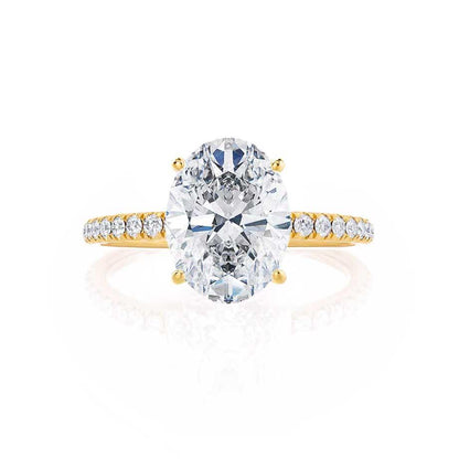 0.90 CT Oval Shaped Moissanite Solitaire Engagement Ring 6