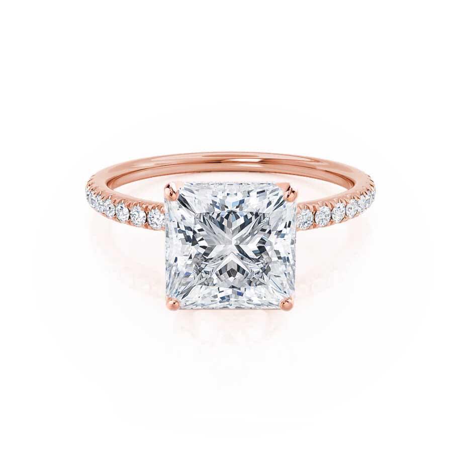 1.50 CT Princess Shaped Moissanite Solitaire Style Engagement Ring 4