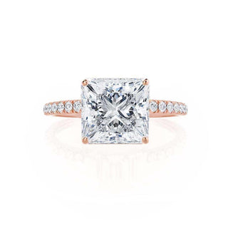 1.50 CT Princess Shaped Pave Style Moissanite Engagement Ring 5
