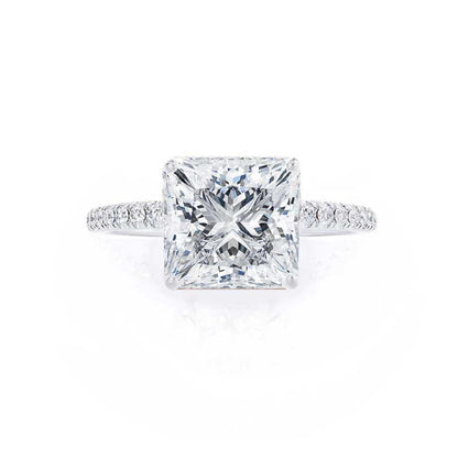 1.50 CT Princess Shaped Moissanite Solitaire Engagement Ring 5