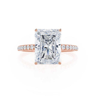 1.20 CT Radiant Shaped Pave Style Moissanite Engagement Ring 5