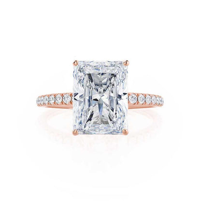 1.20 CT Radiant Shaped Moissanite Solitaire Style Engagement Ring 5