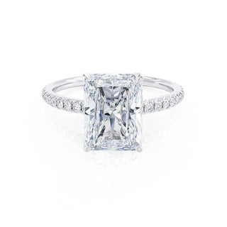 1.20 CT Radiant Shaped Pave Style Moissanite Engagement Ring 4