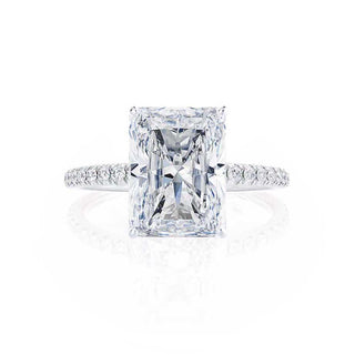 1.20 CT Radiant Shaped Pave Style Moissanite Engagement Ring 5