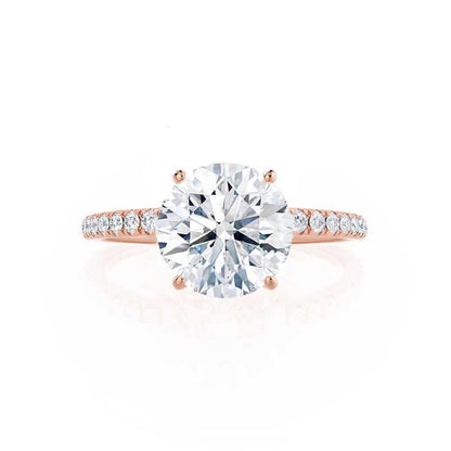 1.0 CT Round Shaped Moissanite Solitaire Style Engagement Ring 4