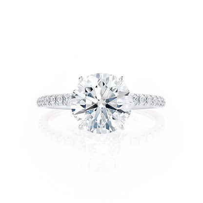 1.0 CT Round Shaped Moissanite Solitaire Engagement Ring 4