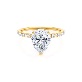 0.94 CT Pear Shaped Moissanite Solitaire Style Engagement Ring 2