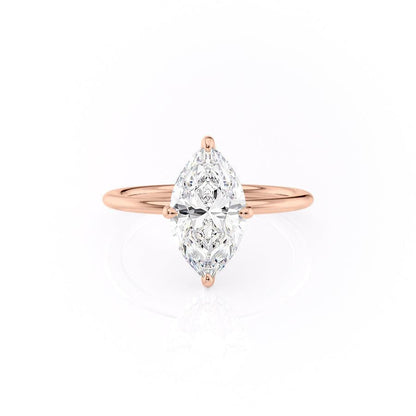 1.58 CT Marquise Cut Solitaire Hidden Halo Setting Moissanite Engagement Ring 12