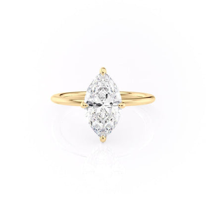 1.58 CT Marquise Cut Solitaire Hidden Halo Setting Moissanite Engagement Ring 11