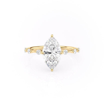 1.58 CT Marquise Cut Solitaire Dainty Engagement Ring With Hidden Halo Setting 11
