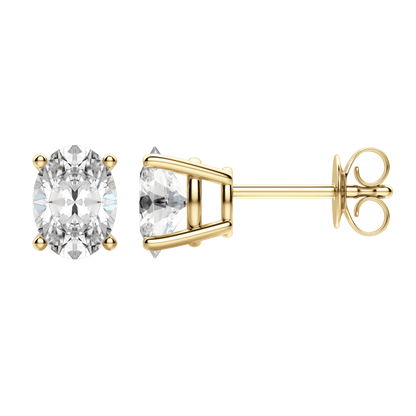 0.50 CT-2.0 CT Oval Solitaire CVD F/VS Diamond Earrings 5